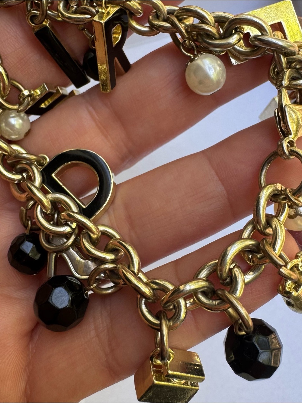 Dolce & Gabbana 'Desire' Charm Bracelet D&G Gold Black - Picture 3 of 5